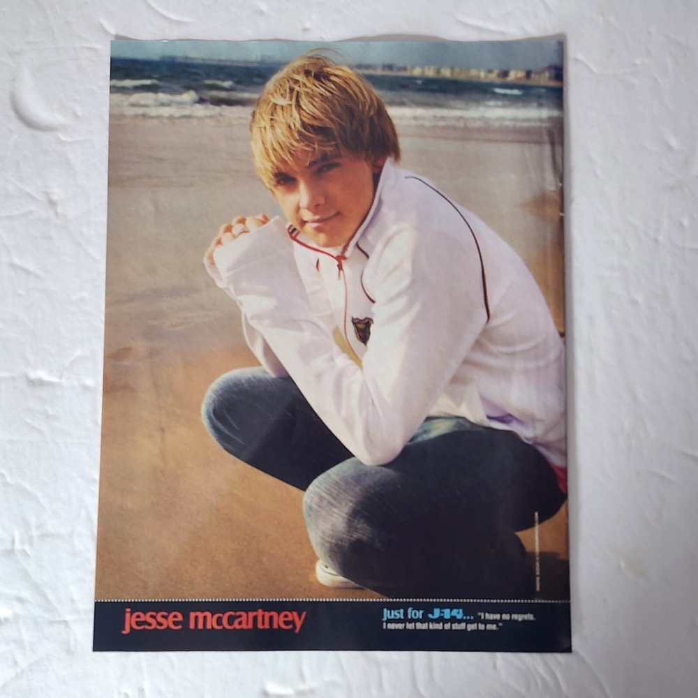 Jesse McCartney Lindsay Lohan Vintage 2005 Pinup Clipping 8x10.5 J-14 Magazine